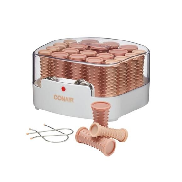 Double Ceramic Hot Rollers – 1/2", 3/4", 1" Rollers, Includes Clips - Picture 1 of 7